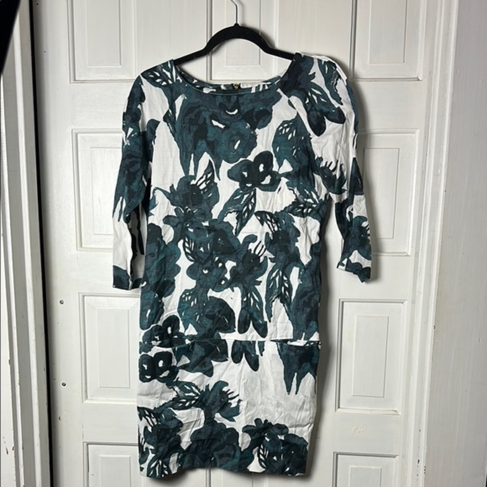 Day Birger & Mikkelsen- Klanning floral midi dress size 38 Cream and green